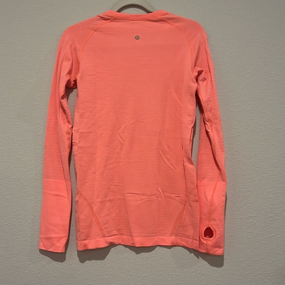 Lululemon Orange Long Sleeve Swiftly Tech Shirt - Picture 4 of 6